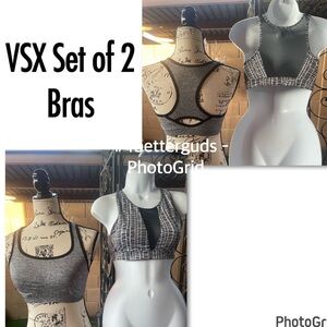 Bundle Set 2 VSX Racerback Sports Bras Neutral Colors Small Petite S/P SP